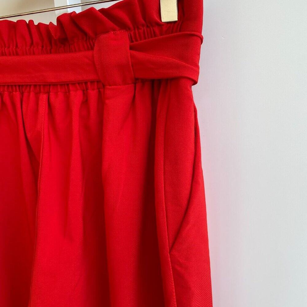 NWT GRACE KARIN Womens Casual High Waist Pencil Pants Bow-Knot Pockets Red sz M - Picture 4 of 8